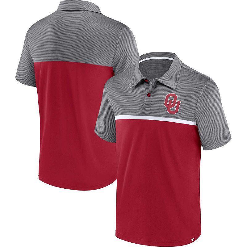 Mens Fanatics Branded Crimson/Gray Oklahoma Sooners Polo Product Image