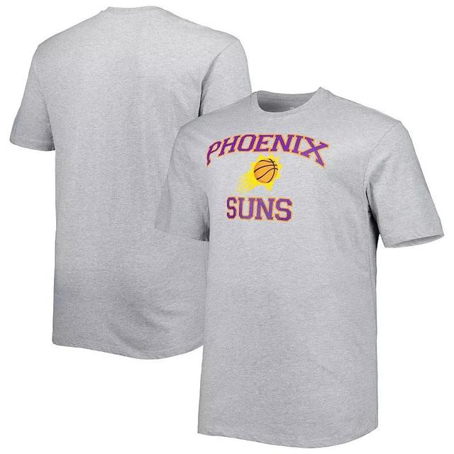 Mens Heathered Gray Phoenix Suns Big & Tall Heart & Soul T-Shirt Product Image