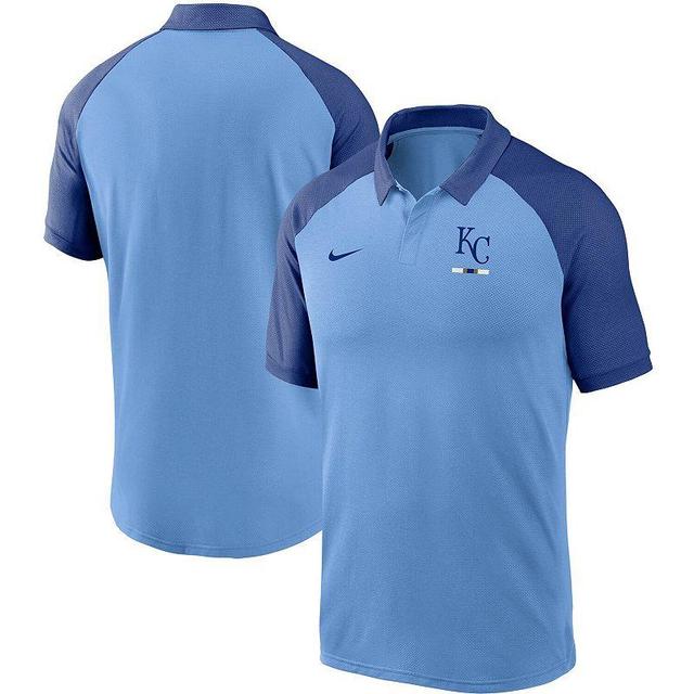 Mens Nike Blue Kansas City Royals Legacy Tri-Blend Raglan Performance Polo Product Image