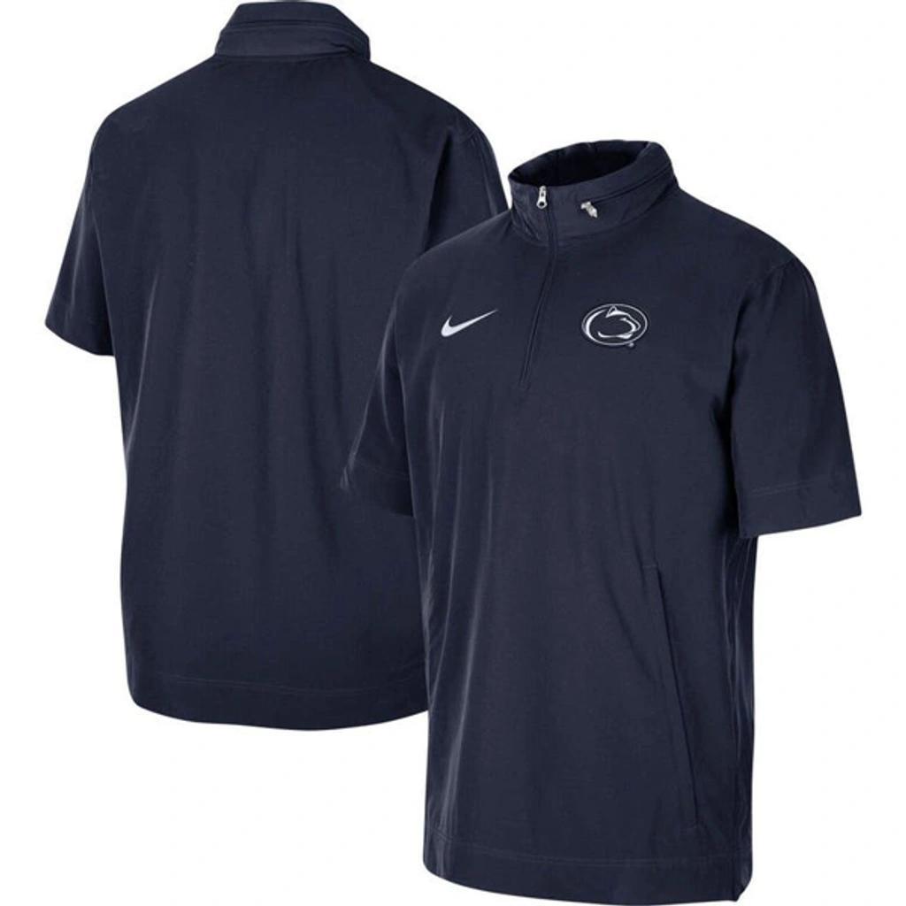 NIKE Orange Clemson Tigers Coaches Half-zip Short Sleeve Jacket Product Image