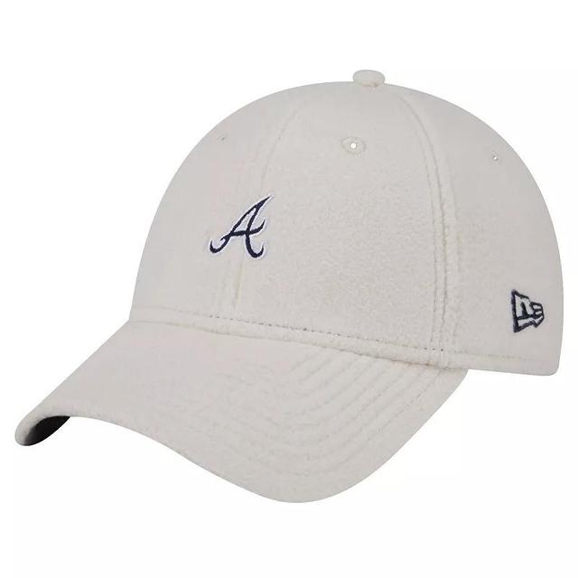 Womens New Era White Atlanta Braves Chrome Cozy 9FORTY Adjustable Hat Product Image