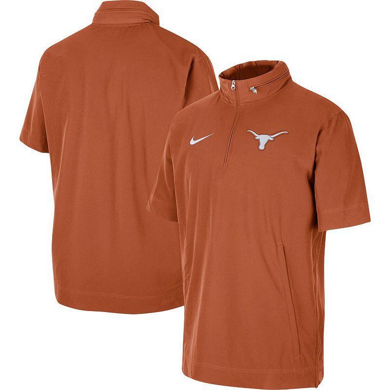 Mens Nike Texas Orange Texas Longhorns Coaches Half-Zip Short Sleeve Jacket Product Image