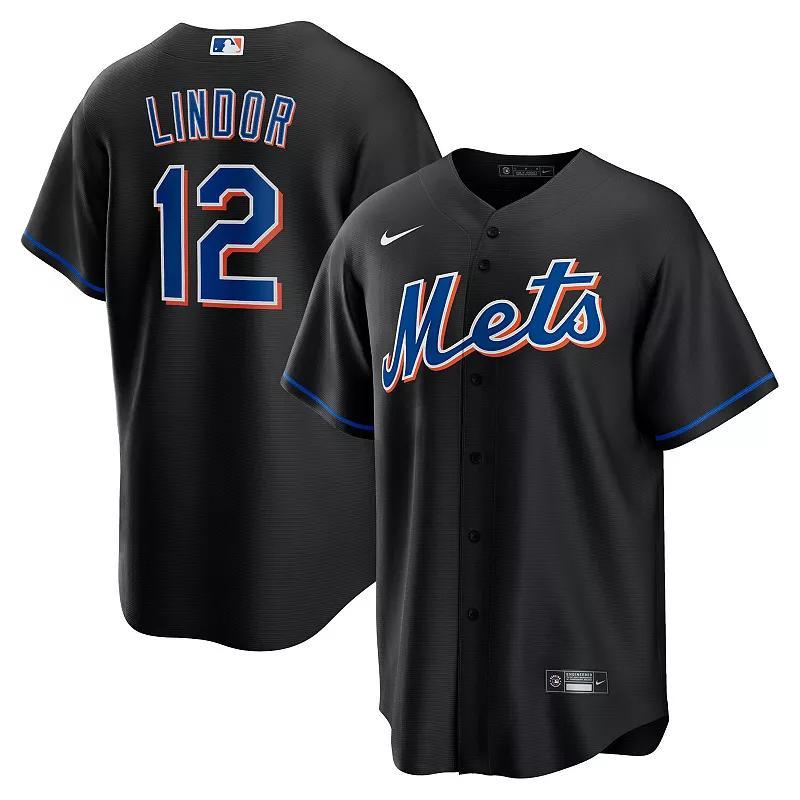 Mens Nike Francisco Lindor New York Mets 2022 Alternate Replica Player Jersey Product Image