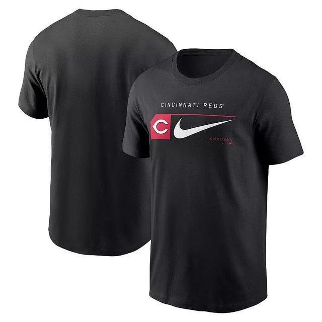 Mens Nike Black Cincinnati Reds Team Swoosh Lockup T-Shirt Product Image