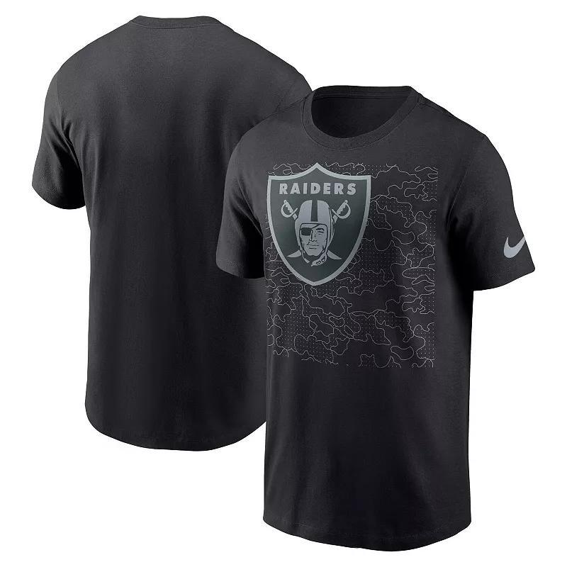 Mens Nike Black Las Vegas Raiders RFLCTV T-Shirt Product Image