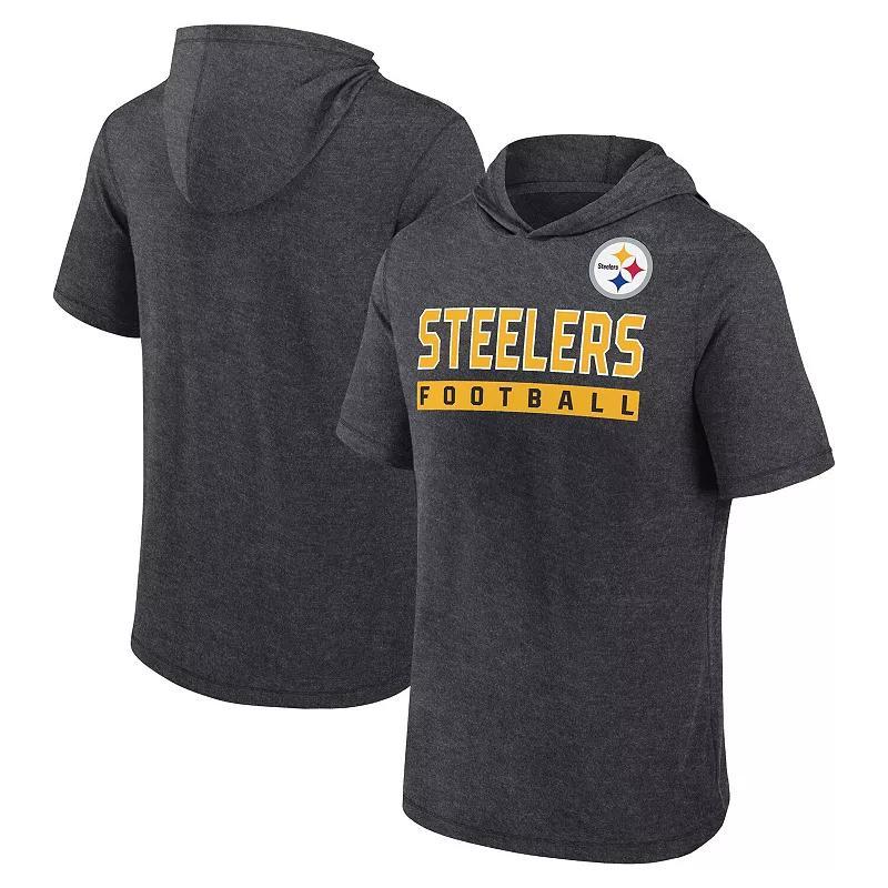 Mens Fanatics Branded Pittsburgh Steelers Short Sleeve Pullover Hoodie Product Image