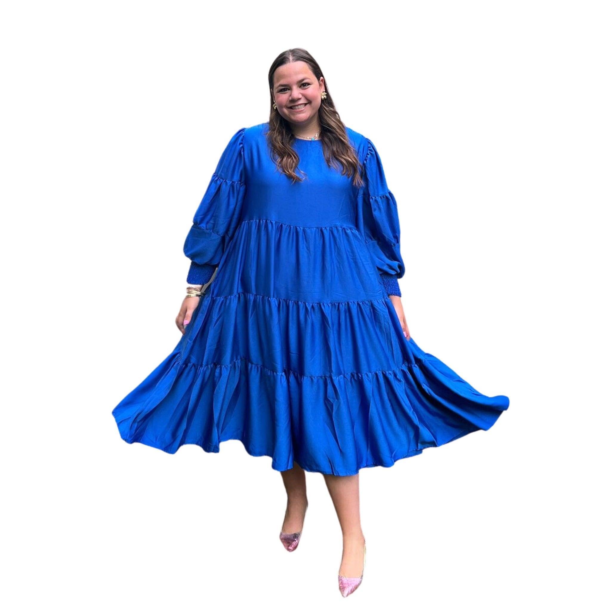 Swuun Sapphire Blue Ethereal Dress Product Image