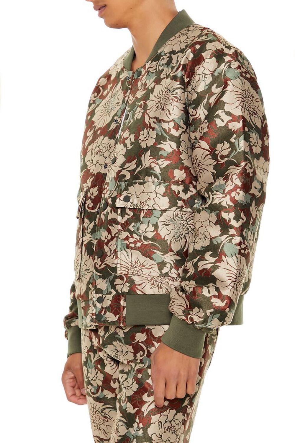 Jacquard Floral Bomber Jacket | Forever 21 Product Image