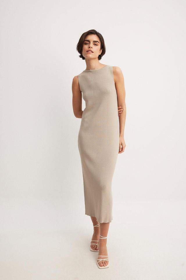 Fine Knitted Sleeveless Midi Dress Product Image