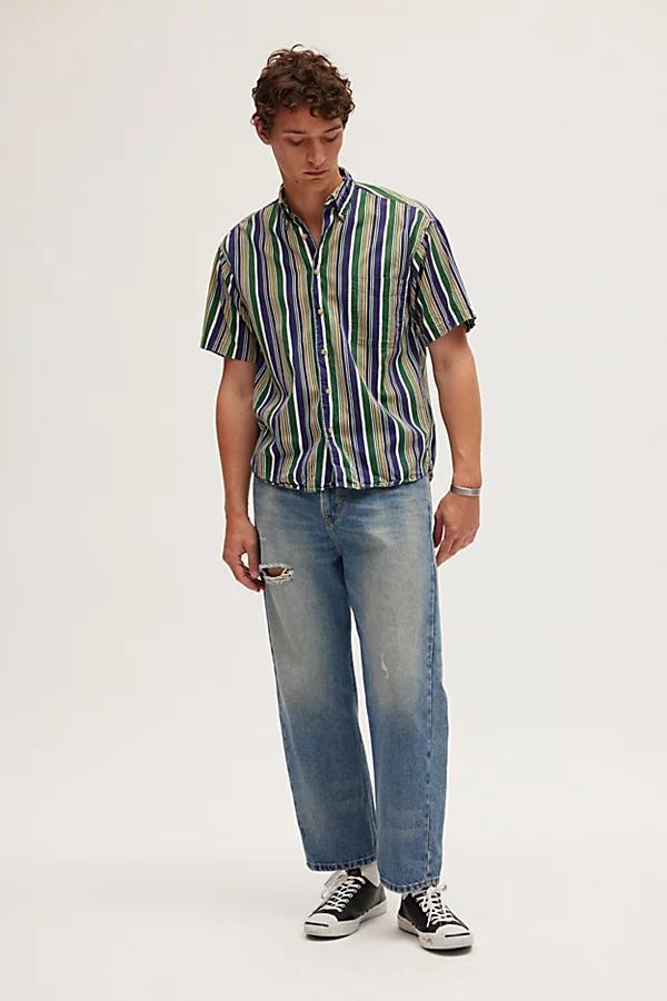 Urban Renewal Vintage Wide Stripe Short Sleeve Shirt Mens at Urban Outfitters Product Image