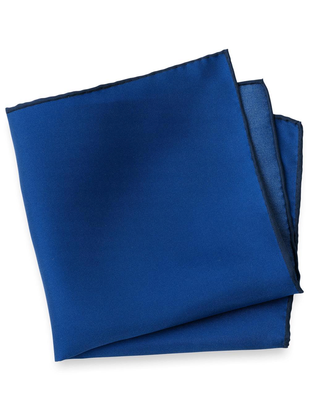 Solid Silk Pocket Square - Blue Product Image