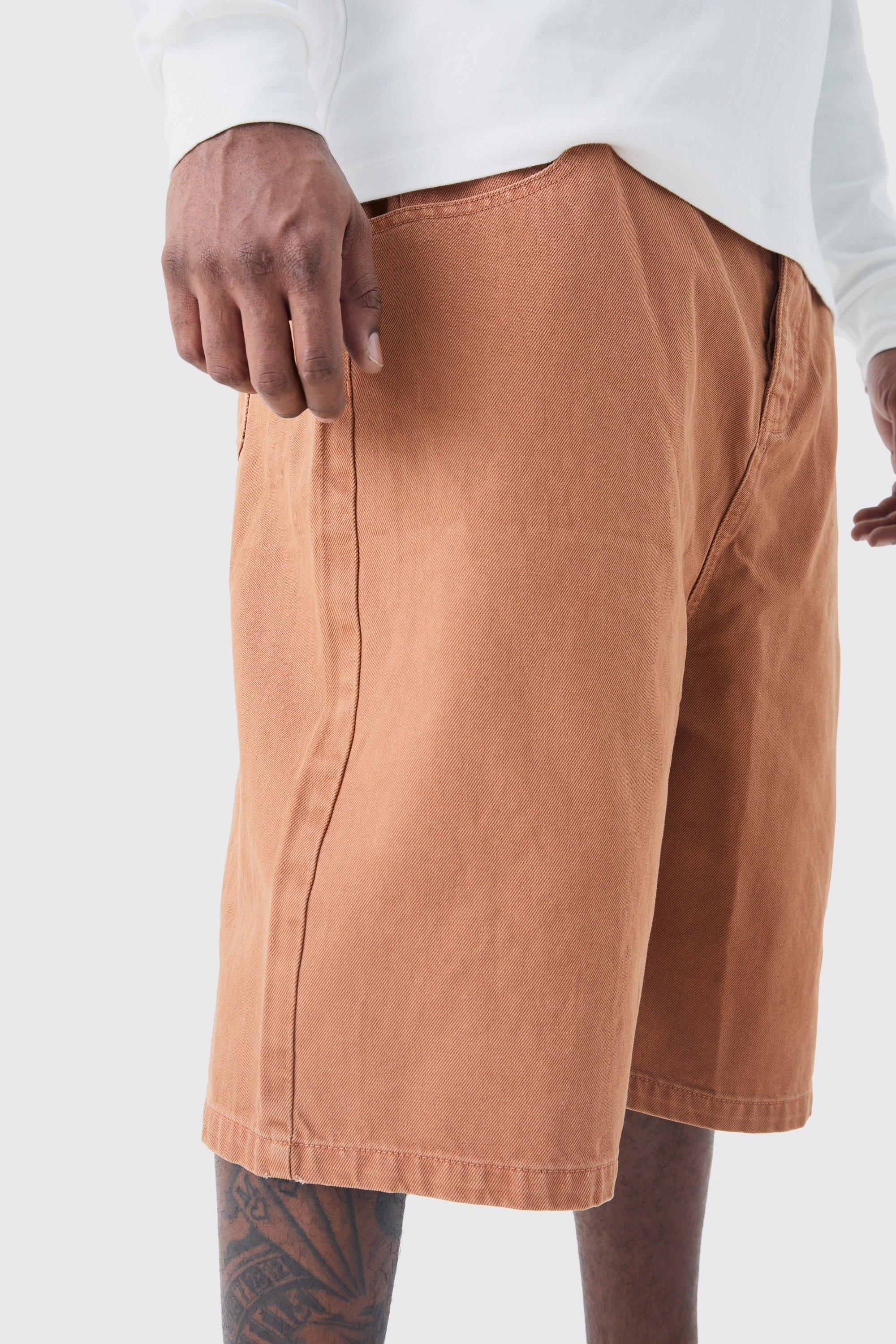 Plus Overdyed Denim Jorts | boohooMAN USA Product Image