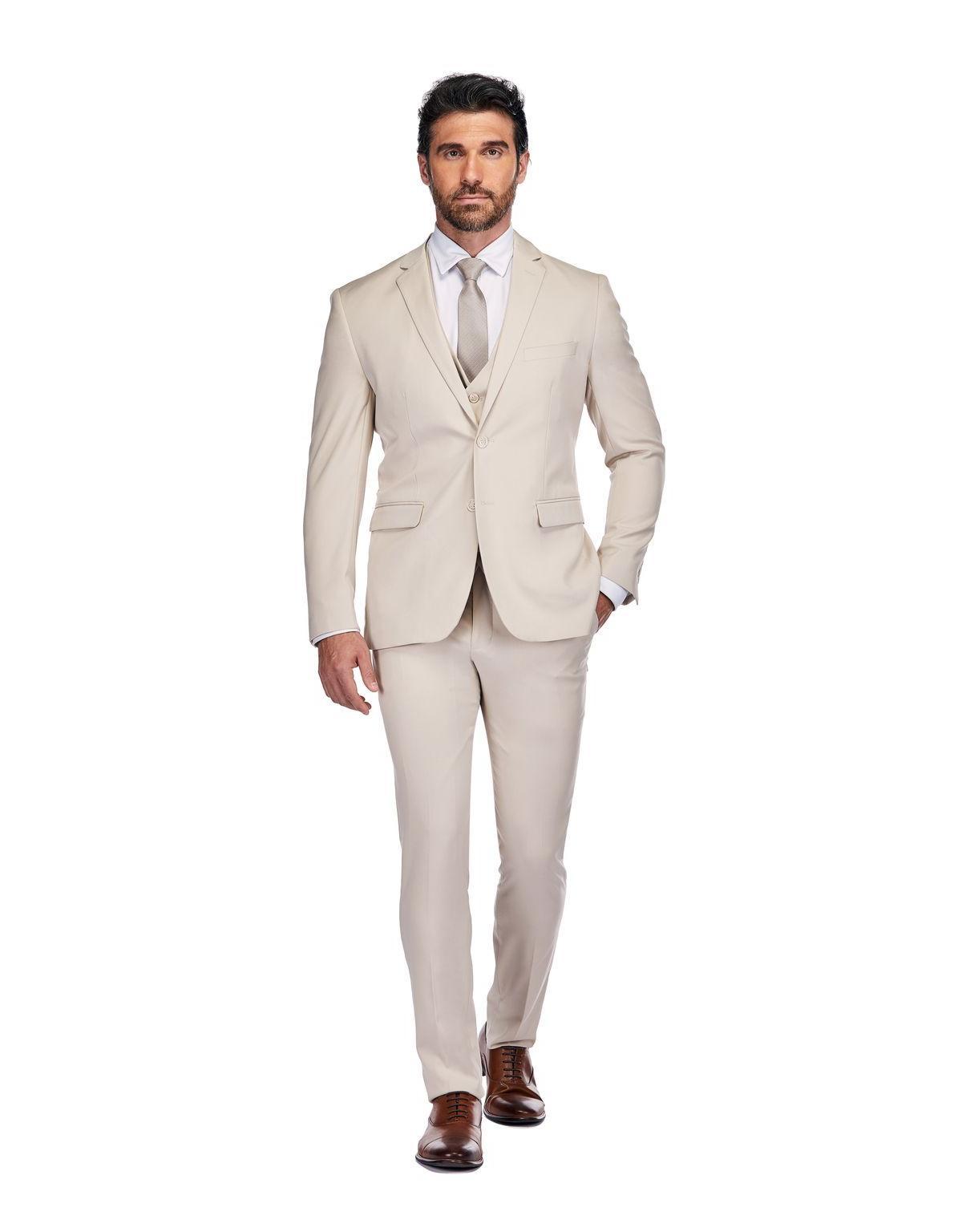 Gino Vitale Mens Skinny Fit Stretch 3-Piece Suit Product Image