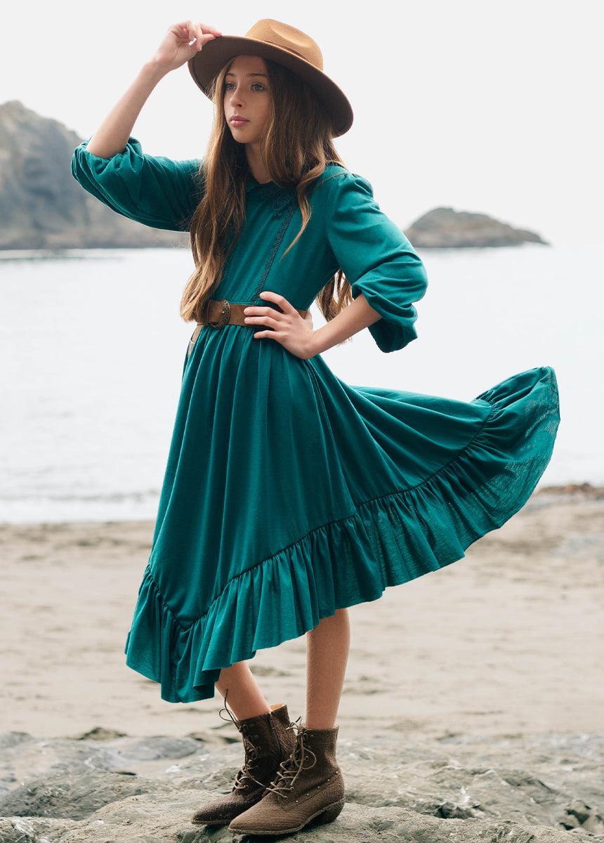 Tatum Dress in Teal Product Image