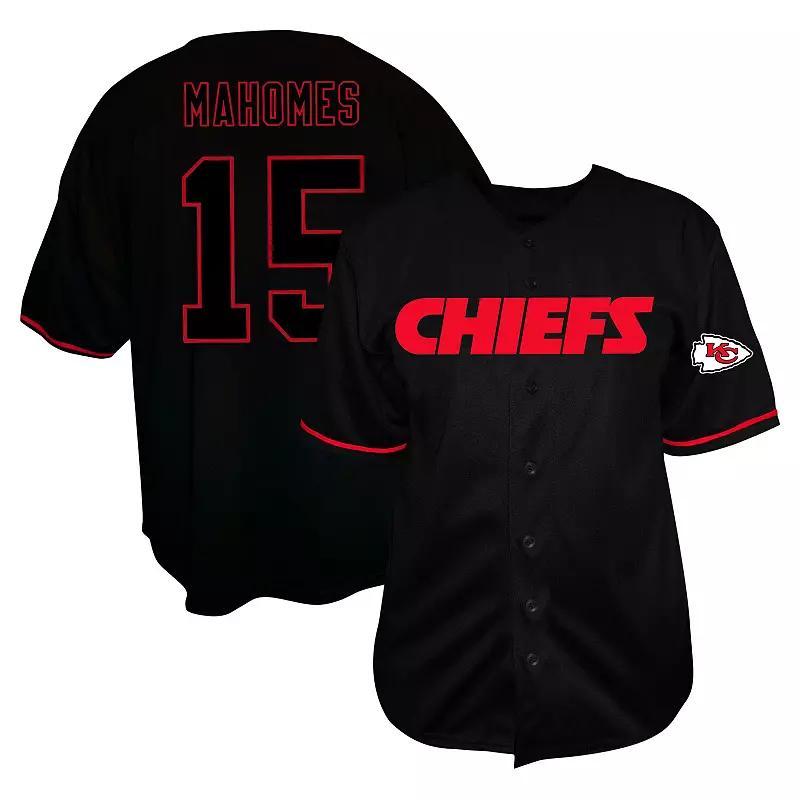 Mens Fanatics Patrick Mahomes Kansas City Chiefs Big & Tall Baseball Button-Up Shirt Product Image