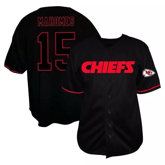 Mens Fanatics Patrick Mahomes Kansas City Chiefs Big & Tall Baseball Button-Up Shirt Product Image