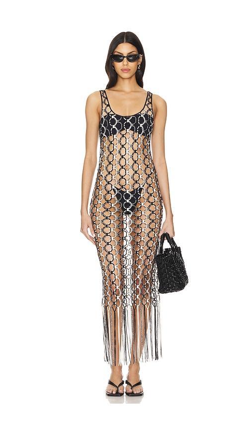 Letizia Midi Dress With Fringe Product Image