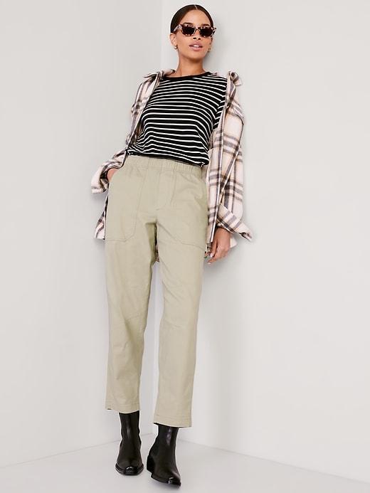 High-Waisted Pulla Utility Pants Product Image