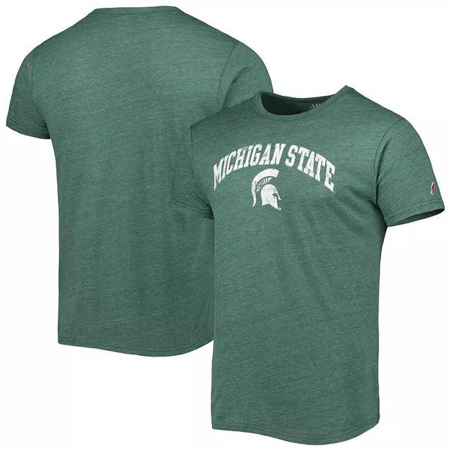 Mens League Collegiate Wear Heather Michigan State Spartans 1965 Arch Victory Falls Tri-Blend T-Shirt Product Image