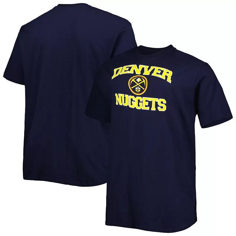 Mens Navy Denver Nuggets Big and Tall Heart and Soul T-shirt Product Image