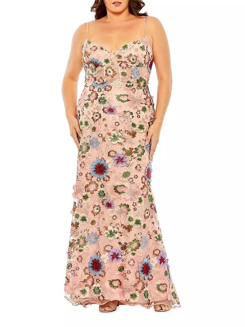 Fabulouss Floral Embroidered Gown Product Image