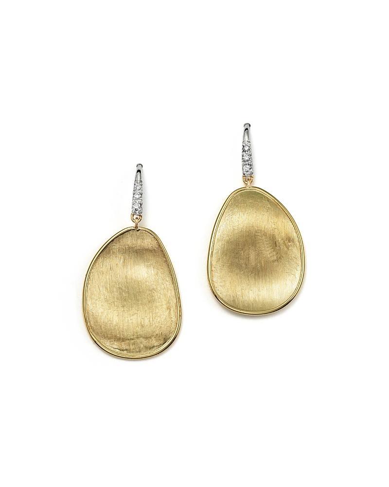 Lunaria Diamond & 18K Yellow Gold Drop Earrings Product Image