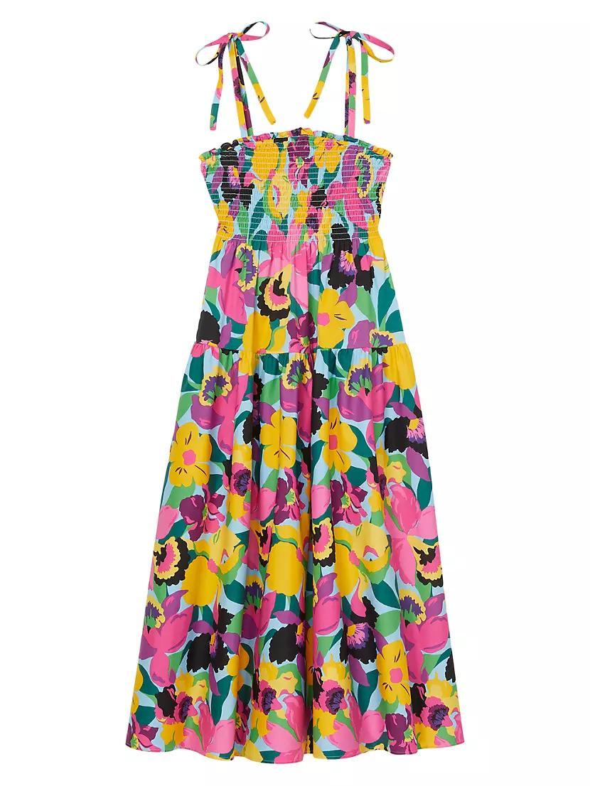 Orchid Bloom Smocked Midi-Dress Product Image