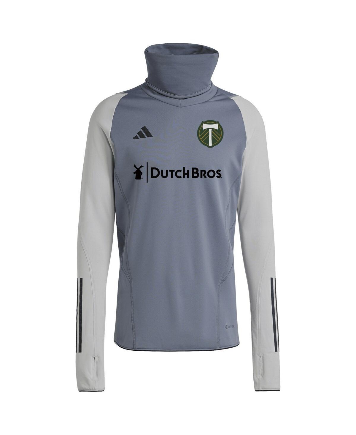 Mens adidas Gray Portland Timbers Warm Raglan COLD.RDY Top Product Image