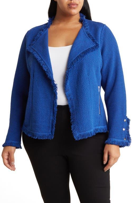 Womens Petite Herringbone Knit Jacket Product Image