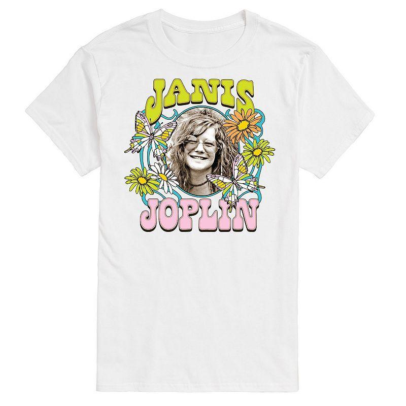 Mens Janis Joplin Butterfly Flowers Tee Product Image