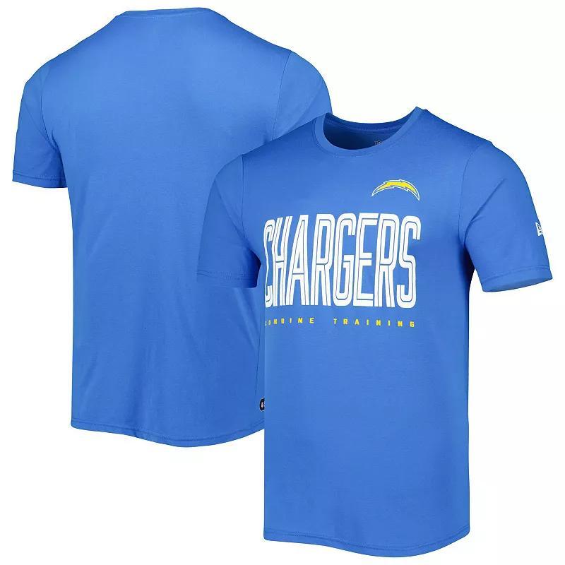 Mens New Era Powder Blue Los Angeles Chargers Combine Authentic Training Huddle Up T-Shirt Product Image