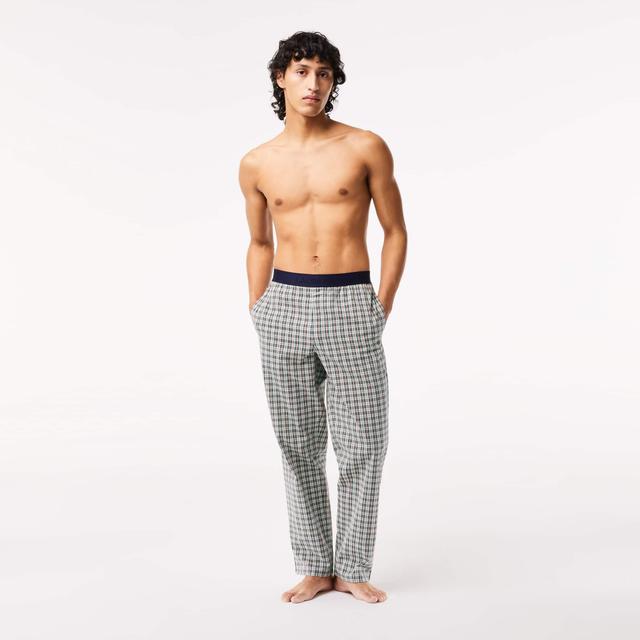 Men’s Cotton Poplin Check Print Pajama Pants Product Image