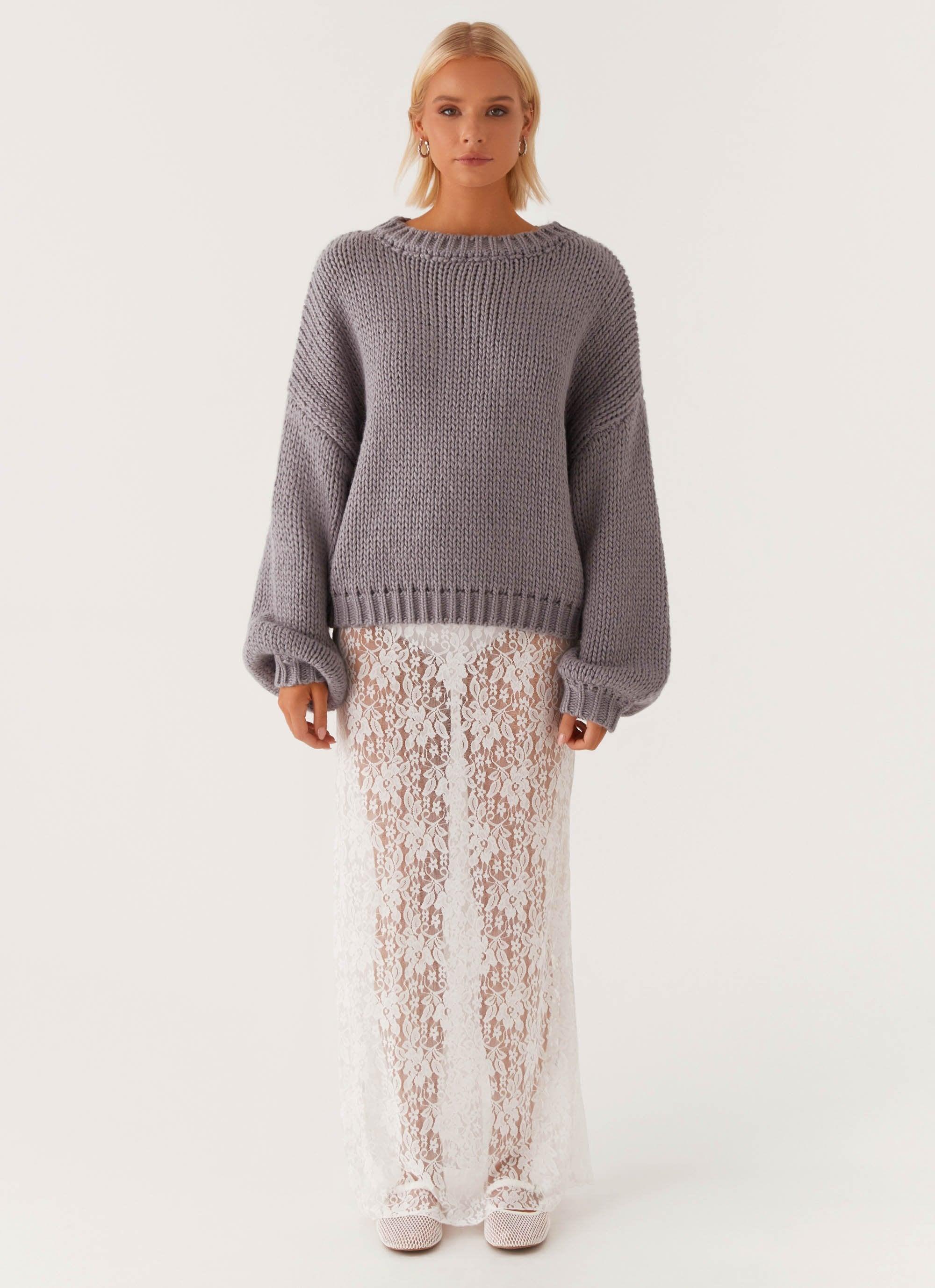 Costella Knit Sweater - Grey Product Image