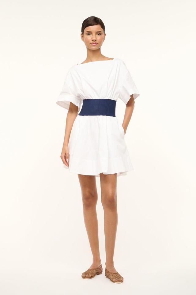 MINI AMY DRESS | WHITE NAVY Product Image