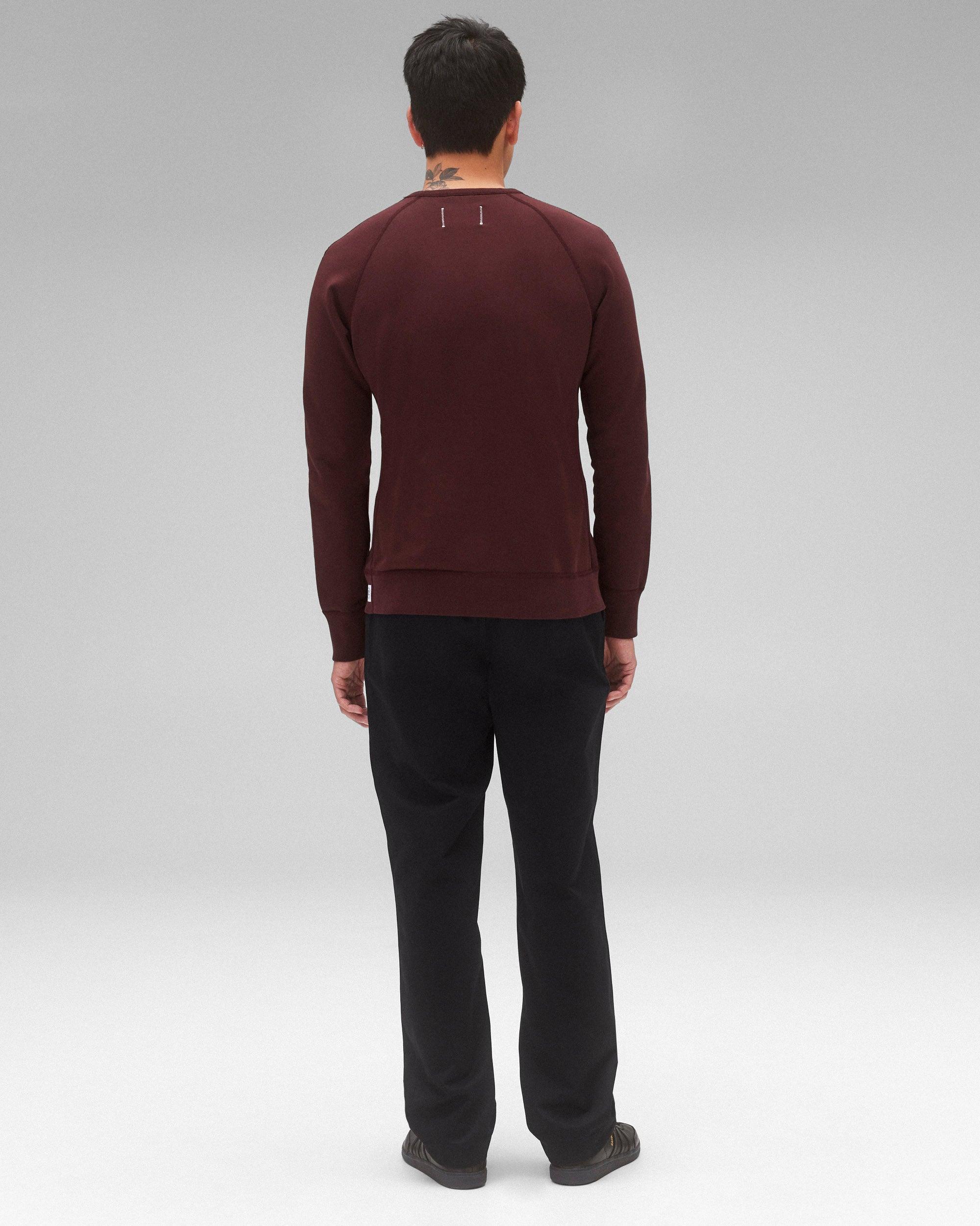 0984. Herringbone Terry Crewneck - Crimson Product Image