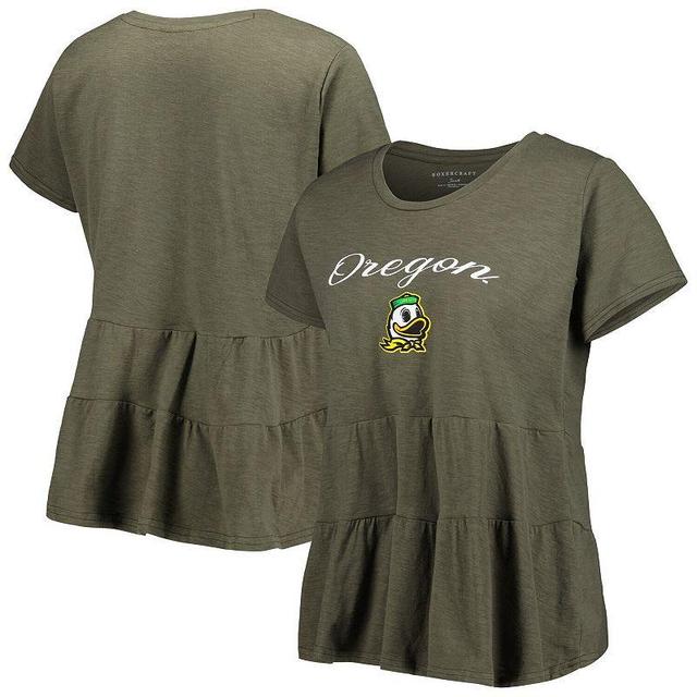 Womens Oregon Ducks Willow Ruffle-Bottom T-Shirt Product Image