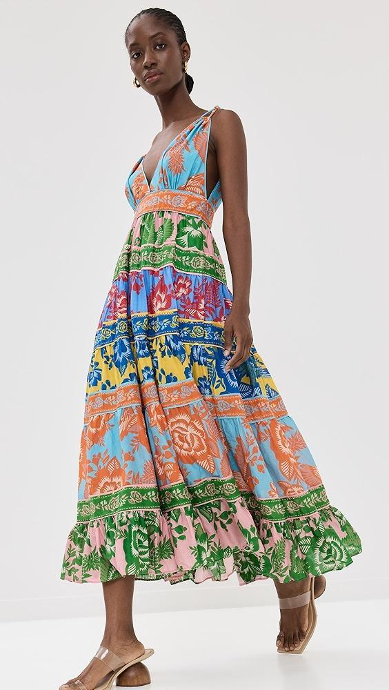 FARM Rio Lace Garden Mix Midi Dress | Shopbop Product Image