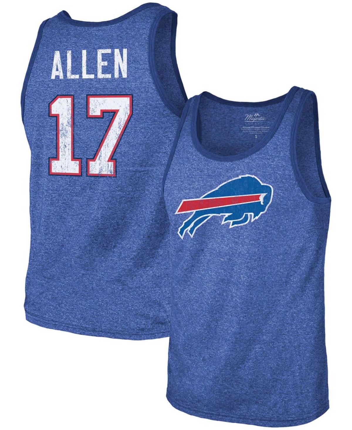 Mens Fanatics Branded Josh Allen Royal Buffalo Bills Name & Number Tri-Blend Tank Top Product Image