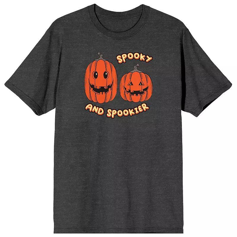 Mens Halloween Pumpkins Spooky & Spookier Graphic Tee Product Image