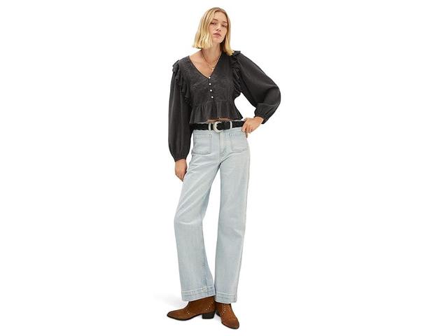 MANGO Crop Blouse Women's Clothing Product Image