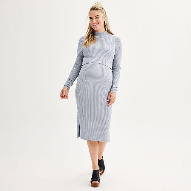 Maternity Sonoma Goods For Life Side Slit Nursing Sweater Dress, Womens Product Image