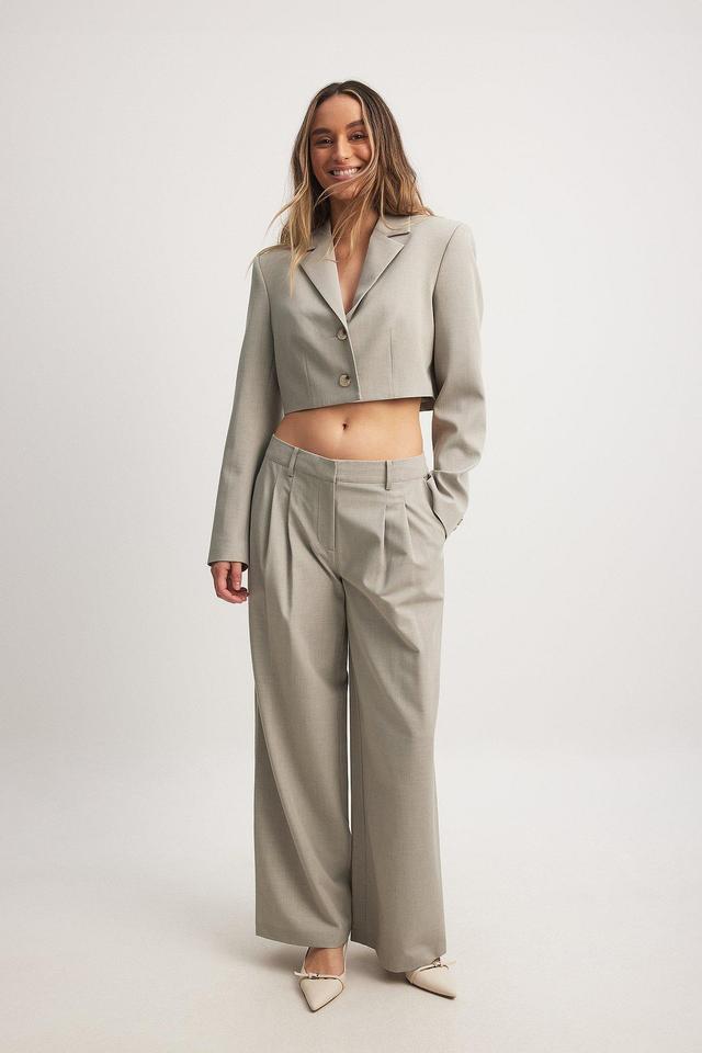 Wide Low Waist Suit Pants Product Image