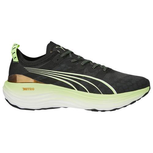 PUMA Mens PUMA Foreverrun Nitro - Mens Shoes Black/Green Product Image