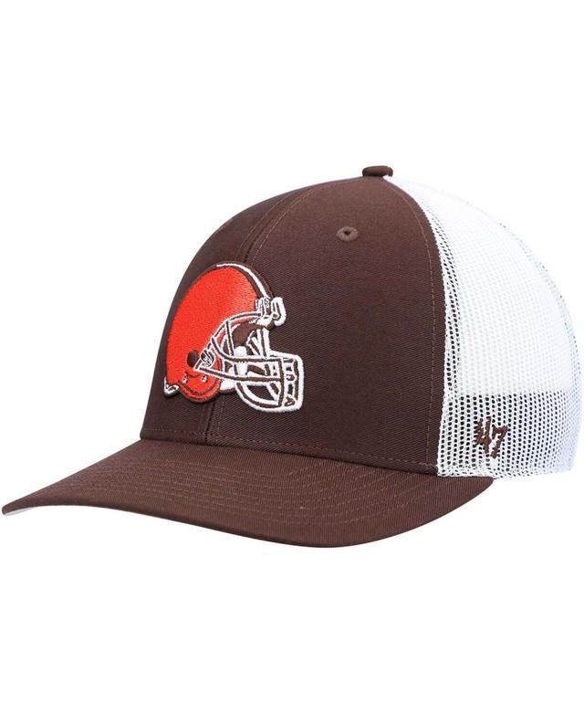 Men's '47 Brown/White Cleveland Browns Trucker Snapback Hat Product Image