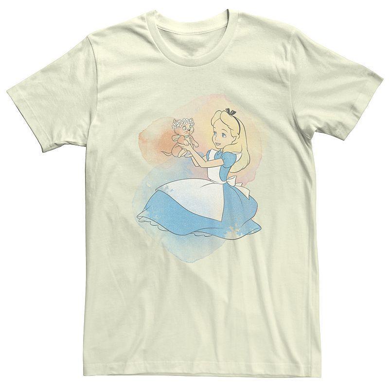 Disneys Alice In Wonderland Kitten Watercolor Mens Tee Product Image