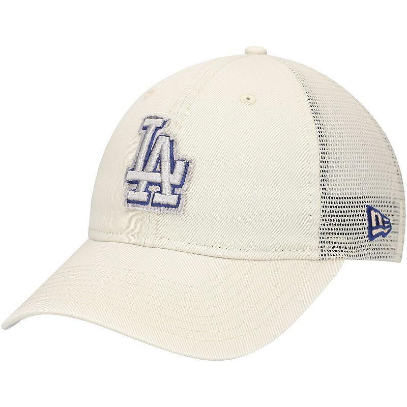 Mens New Era Stone Los Angeles Dodgers Game Day 9TWENTY Adjustable Trucker Hat Product Image