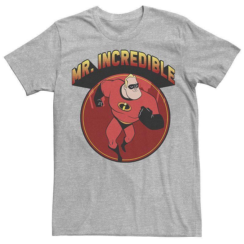 Mens Disney / Pixar Incredibles Mr. Incredible Circle Portrait Tee Athletic Grey Product Image