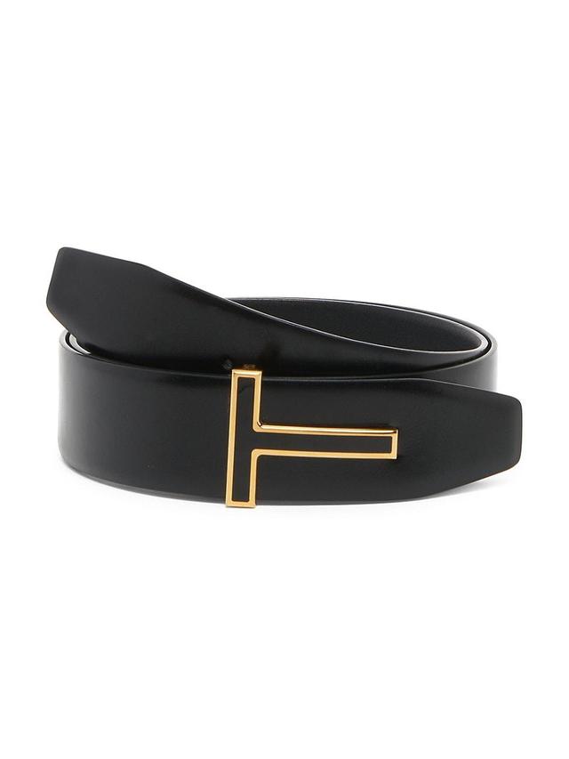 Mens Reversible Leather Belt - Black - Size 40 Product Image