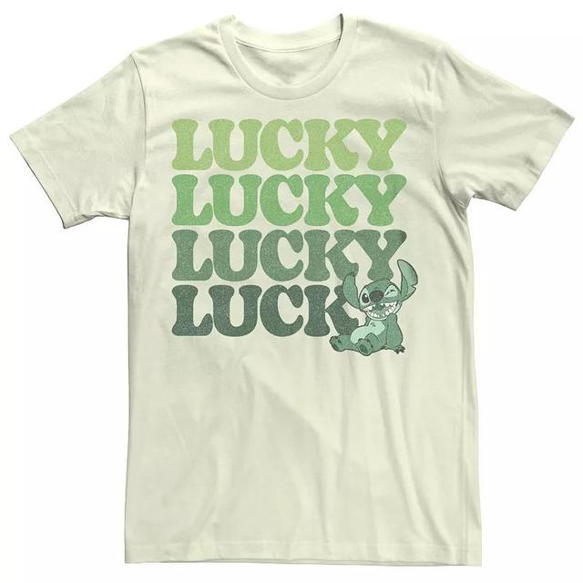 Disneys Lilo & Stitch Mens Lucky Text Graphic Tee Product Image