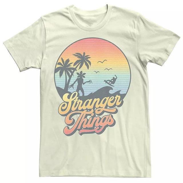 Mens Netflix Stranger Things 60s Surfer and Demogorgon Beach Tee Product Image